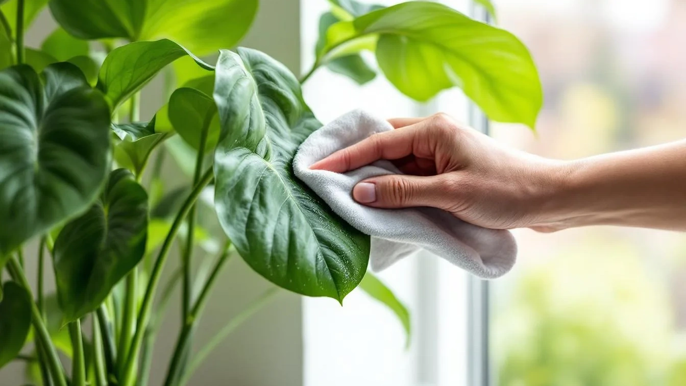 Geen bleekmiddel nodig, deze truc verwijdert witte schimmel op kamerplanten