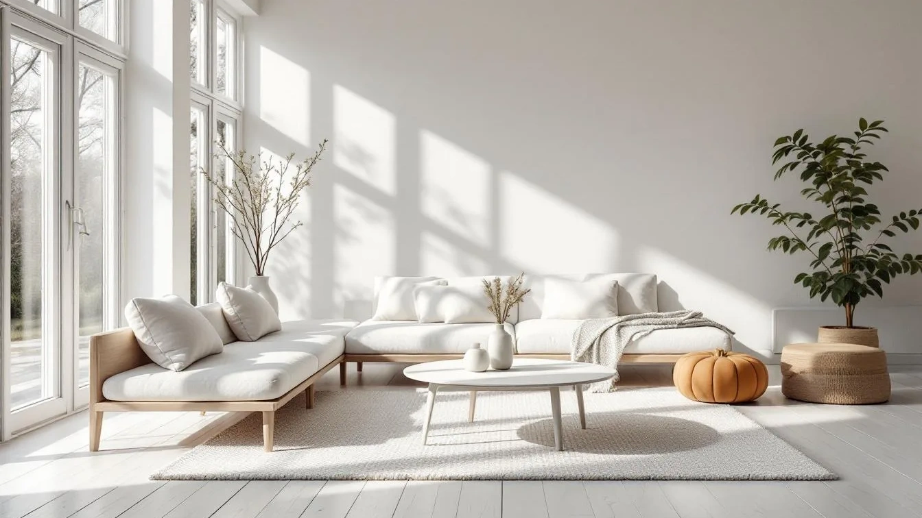 Geen kleur of accessoires nodig, zo maak je een witte woonkamer uitnodigend