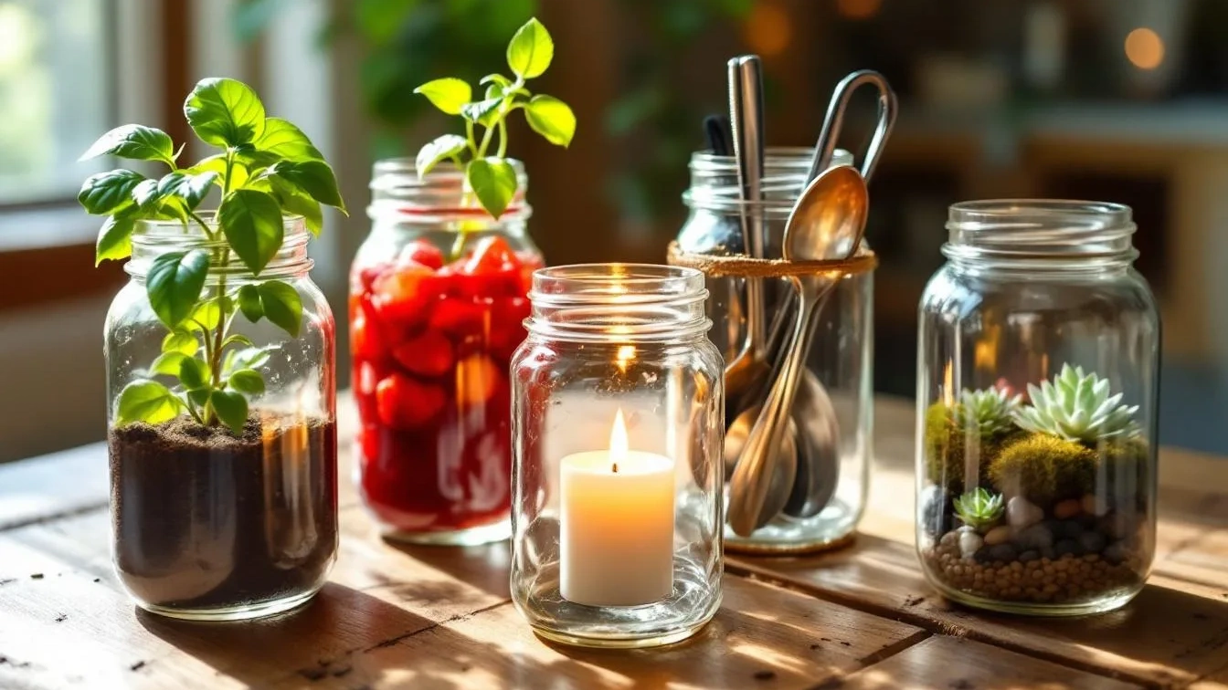 Ik probeerde 5 manieren om lege glazen potten te hergebruiken, je gelooft het niet